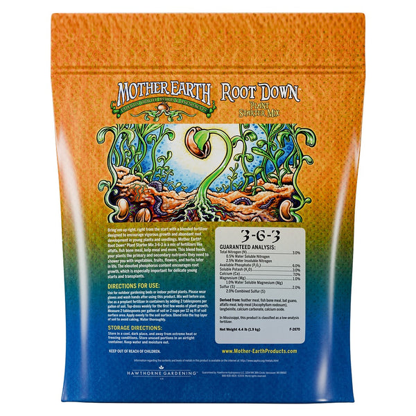 Mother Earth Root Down Starter Mix 3-6-3 – Plant Fertilizer