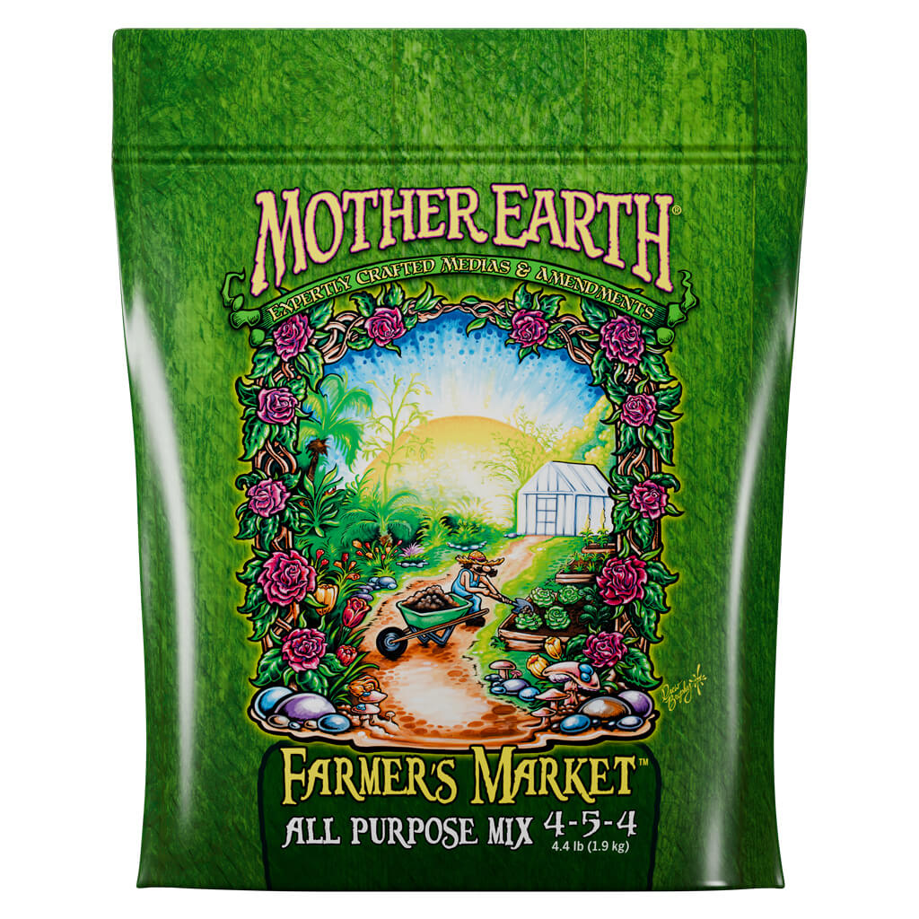 Mother Earth Farmer’s Market Mix 4-5-4 – All Purpose Plant Fertilizer for Vegetables, Flowers &amp; Herbs