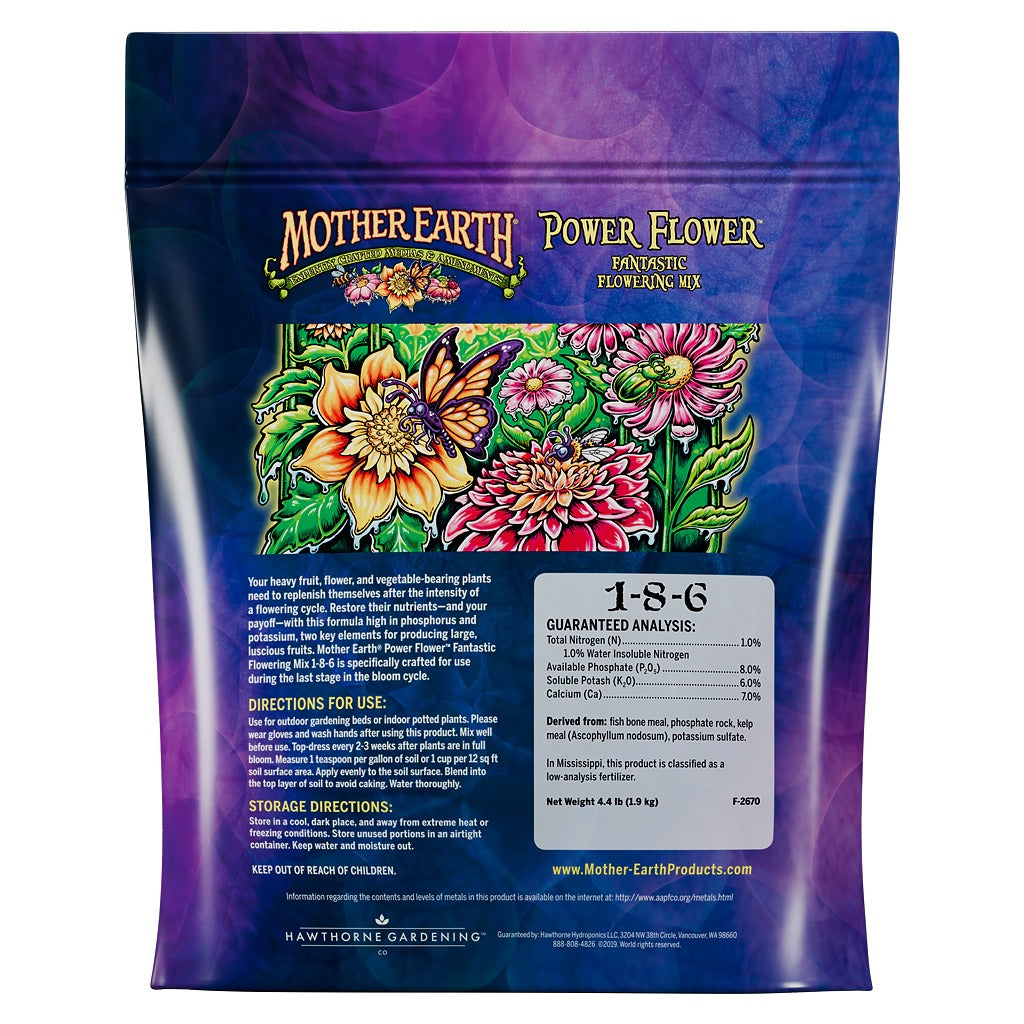 Mother Earth Power Flower 1-8-6 – Flowering Mix Fertilizer